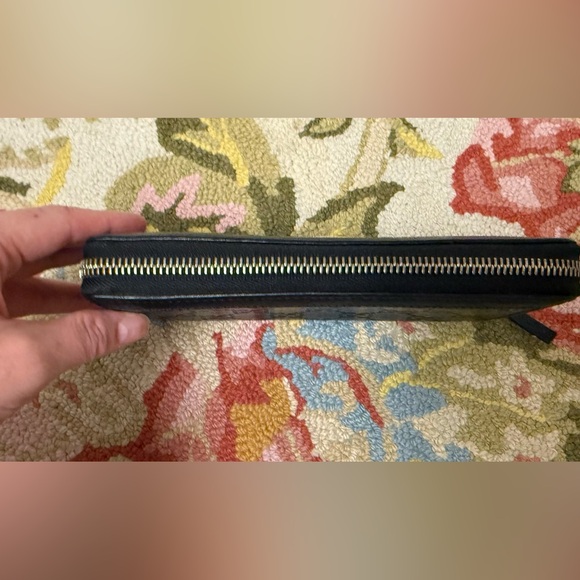 Unisex GUCCI Guccissima Signature Sukey Zip Around Wallet Black - Picture 8 of 16